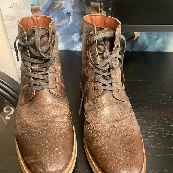 Superdry Brad Brogue Stamford Boots Sz 12 - Picture 2 of 7